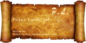 Polcz Loránd névjegykártya