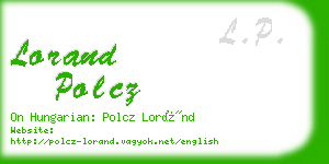 lorand polcz business card